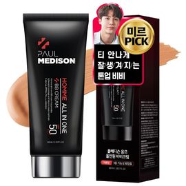 [Paul Medison] Homme All In One BB Cream _ 60ml/ 2.02Fl.oz, Natural Tone Up Cream, UV Protection, Non-Smudging, Oily Skin, All Skin Types _ Made in Korea